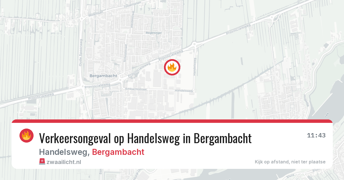 Verkeersongeval op Handelsweg in Bergambacht — 18 jun 2026