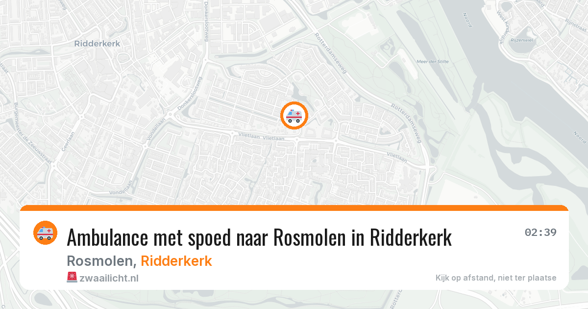 Ambulance met spoed naar Rosmolen in Ridderkerk — 19 jul 2026
