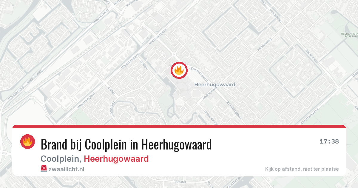 Brand bij Coolplein in Heerhugowaard — 28 mrt 2026