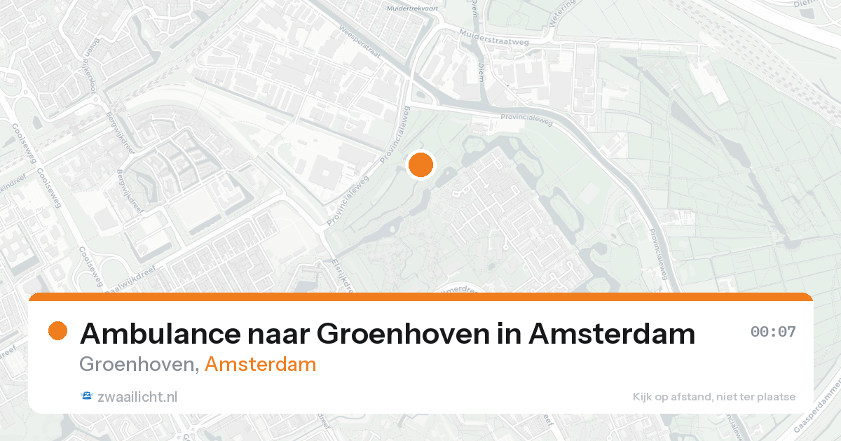 Ambulance naar Groenhoven in Amsterdam — 24 mei 2026