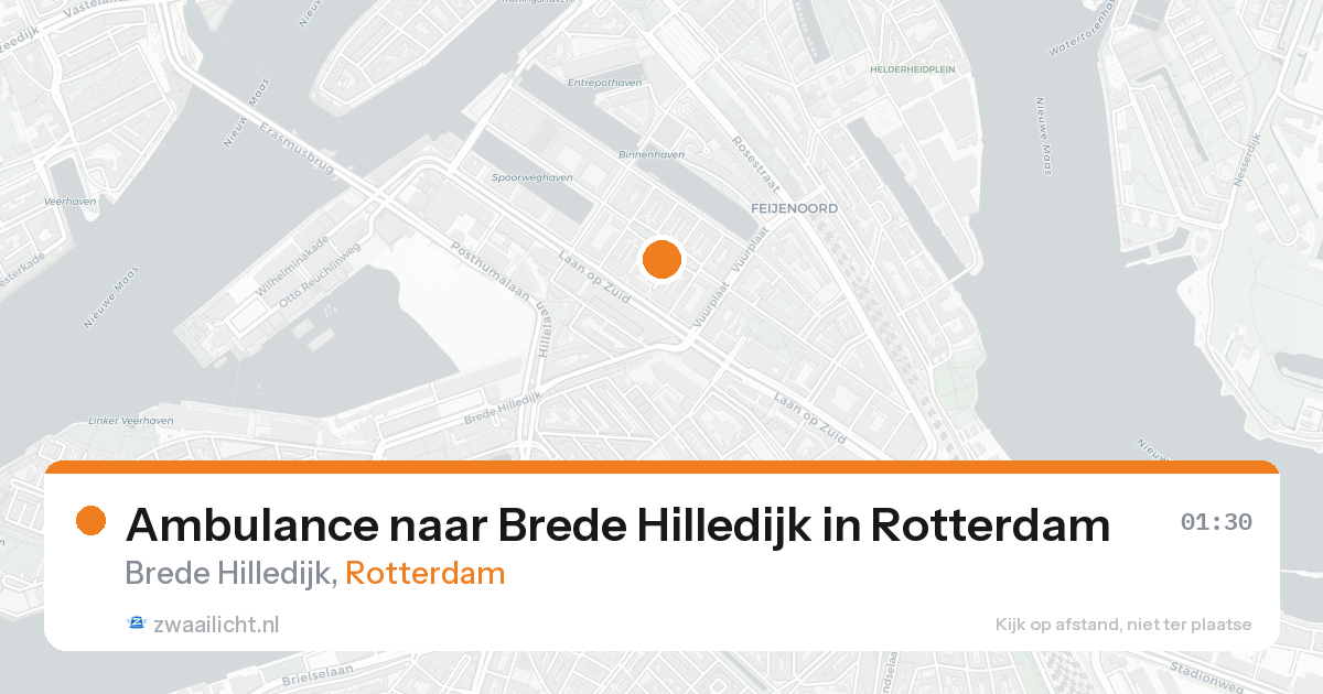 Ambulance naar Brede Hilledijk in Rotterdam — 9 jul 2026