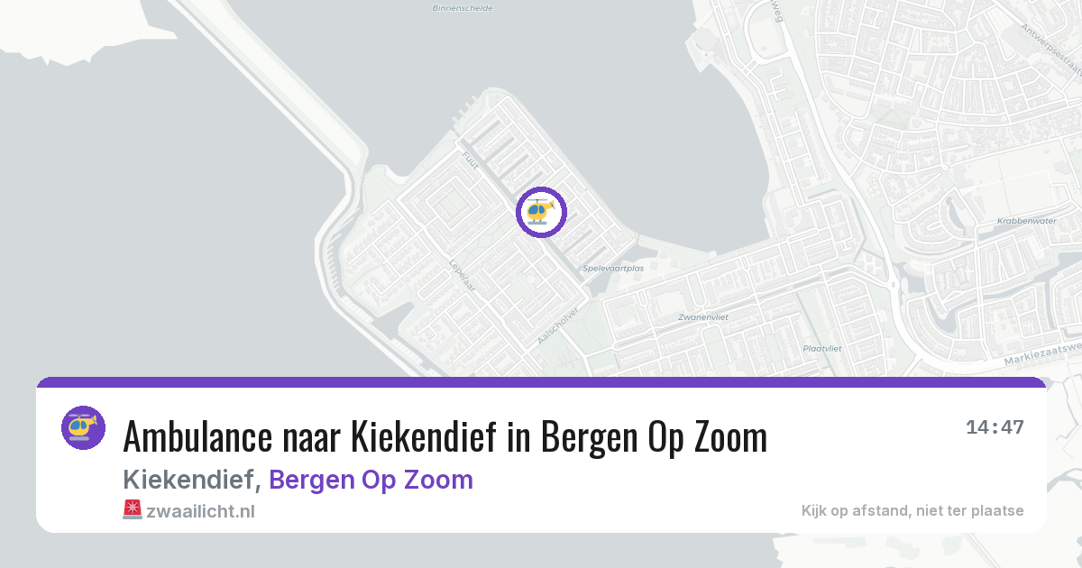 Ambulance naar Kiekendief in Bergen Op Zoom — 3 jul 2026