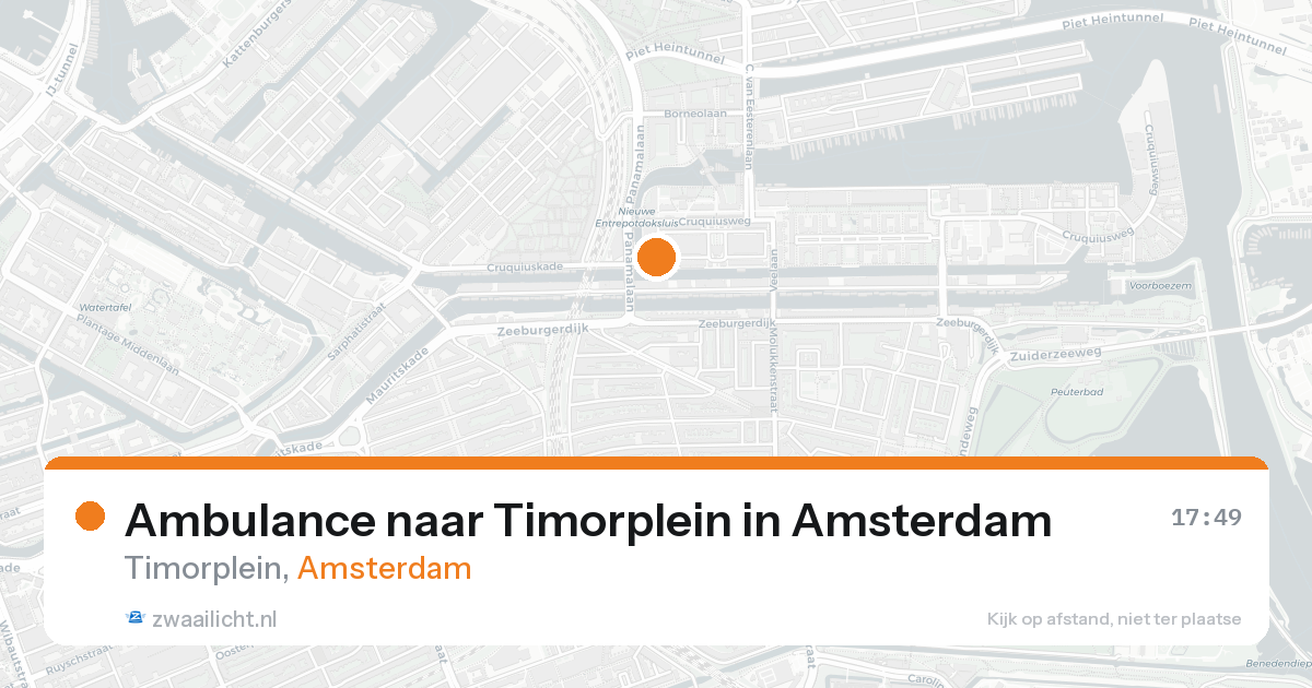 Ambulance naar Timorplein in Amsterdam — 15 aug 2026