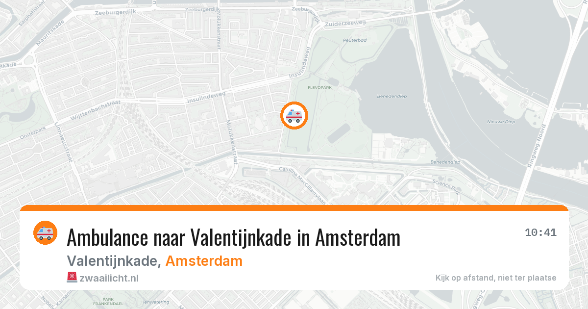 Ambulance naar Valentijnkade in Amsterdam — 17 jun 2026