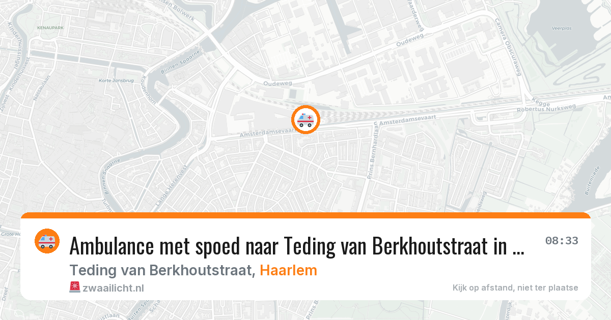 Ambulance met spoed naar Teding van Berkhoutstraat in Haarlem — 21 apr 2026