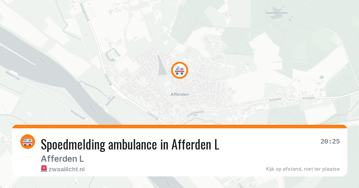 Spoedmelding ambulance in Afferden L — 23 jul 2026