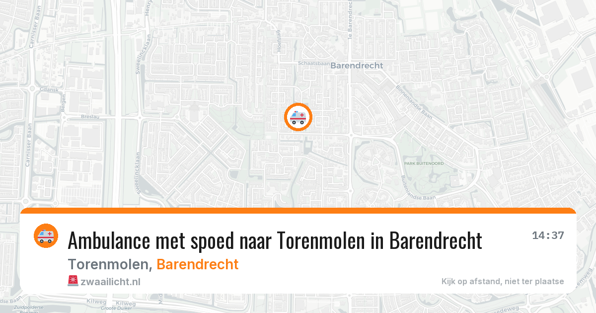 Ambulance met spoed naar Torenmolen in Barendrecht — 2 jun 2026