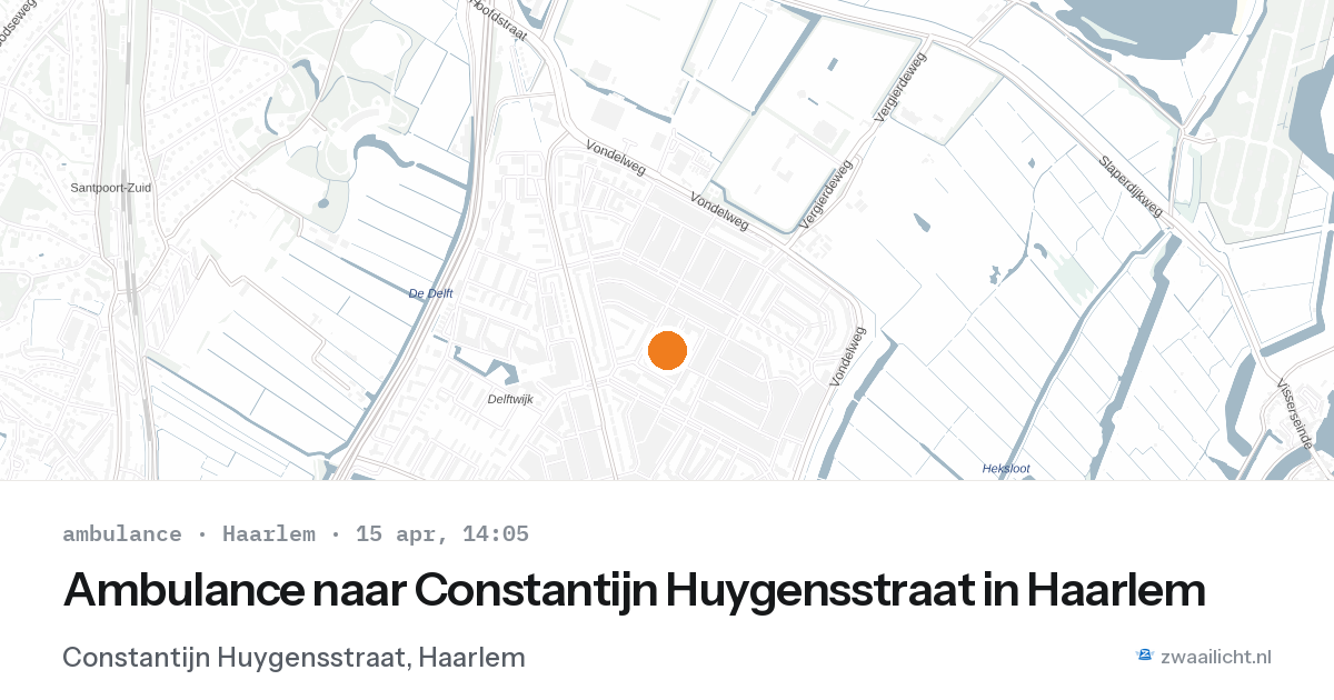 Ambulance naar Constantijn Huygensstraat in Haarlem — 15 apr 2026