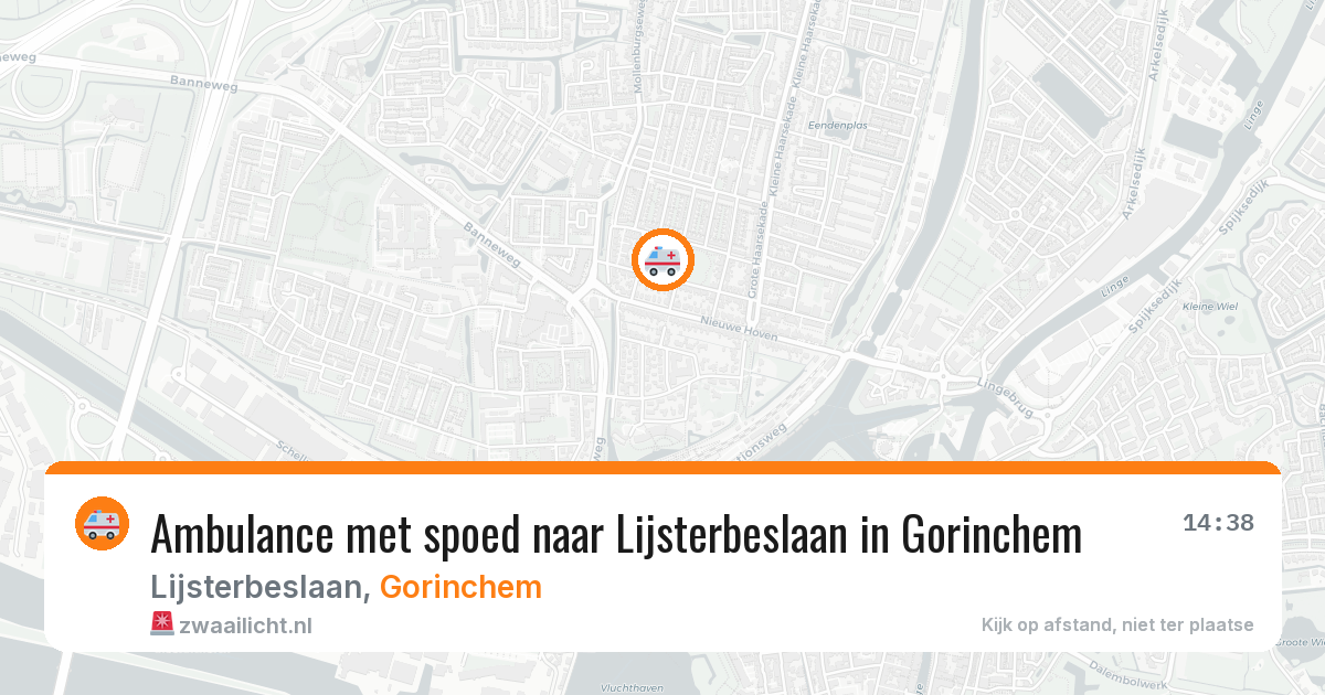 Ambulance met spoed naar Lijsterbeslaan in Gorinchem — 22 mrt 2026