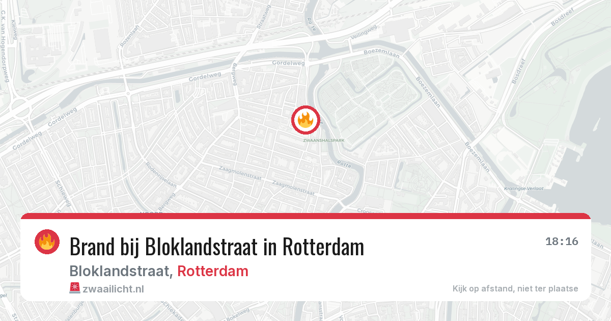 Brand bij Bloklandstraat in Rotterdam — 1 apr 2026