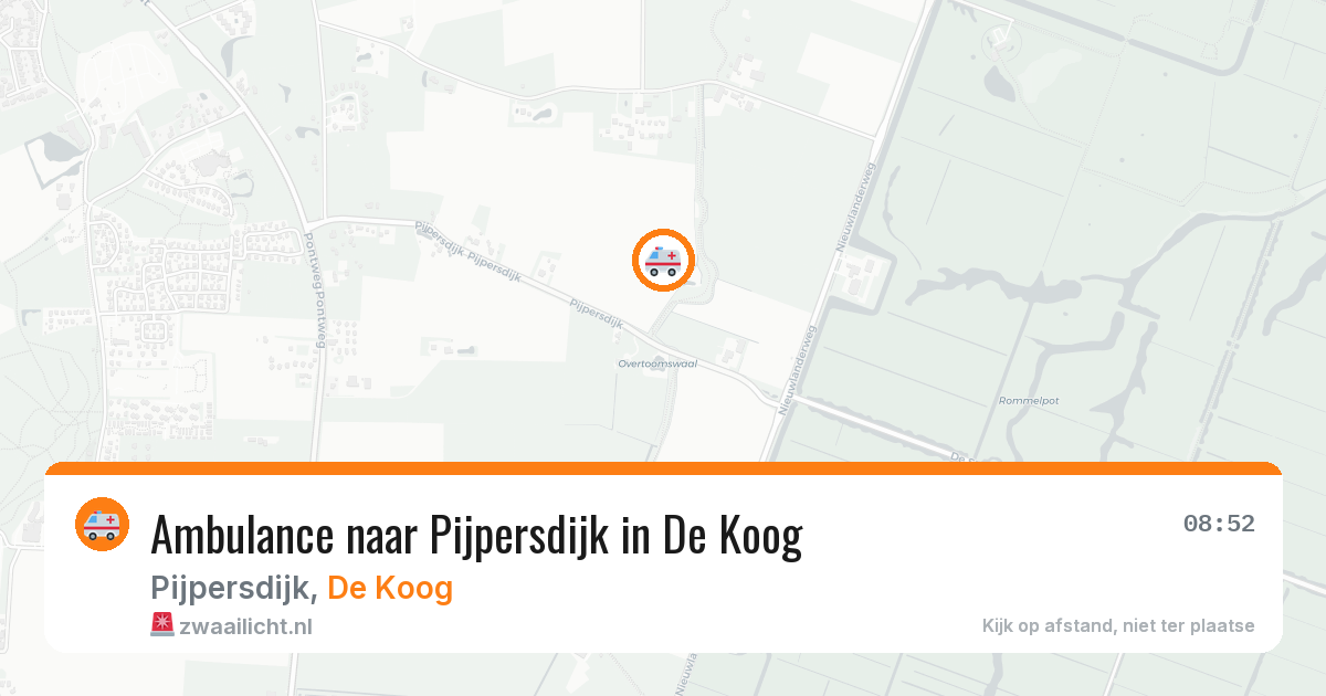 Ambulance naar Pijpersdijk in De Koog — 19 mei 2026