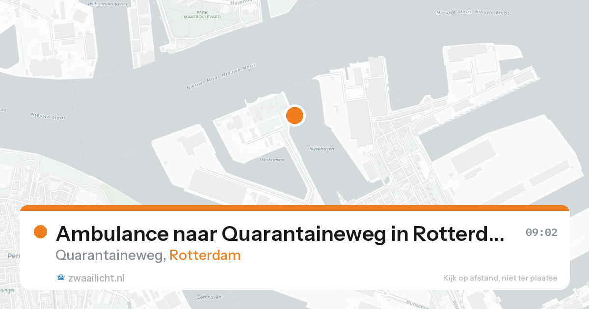 Ambulance naar Quarantaineweg in Rotterdam — 15 aug 2026