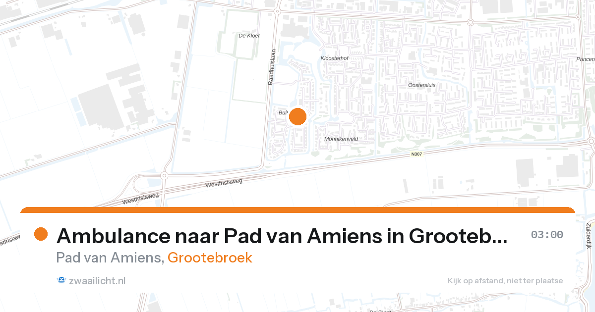 Ambulance naar Pad van Amiens in Grootebroek — 14 jun 2026