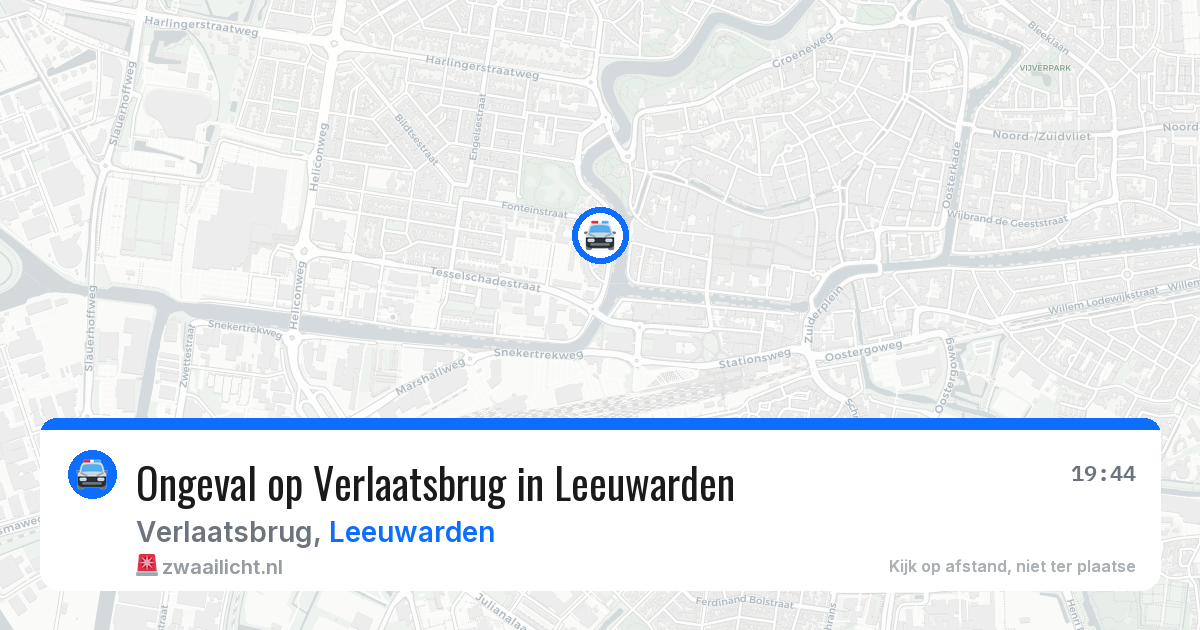 Ongeval op Verlaatsbrug in Leeuwarden — 29 jul 2026