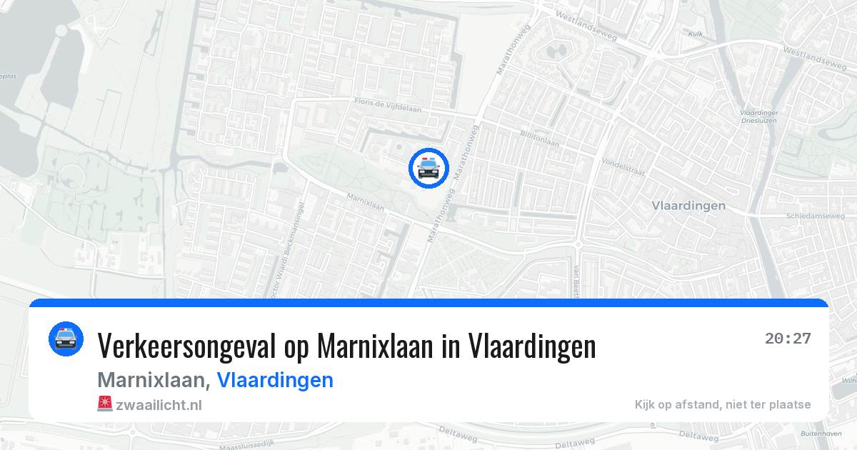 Verkeersongeval op Marnixlaan in Vlaardingen — 23 jun 2026