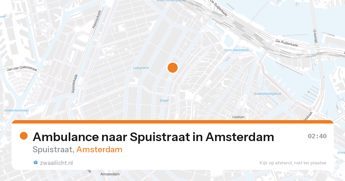 Ambulance naar Spuistraat in Amsterdam — 27 aug 2026