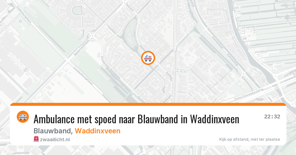 Ambulance met spoed naar Blauwband in Waddinxveen — 18 jan 2026