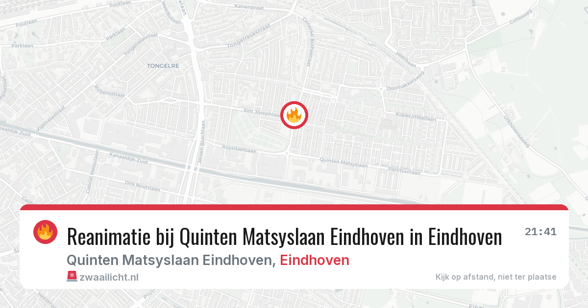Reanimatie bij Quinten Matsyslaan Eindhoven in Eindhoven — 2 apr 2026