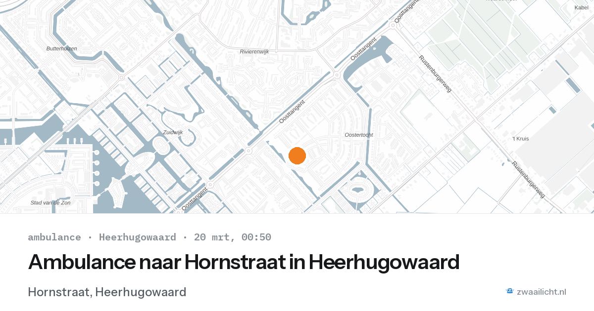 Ambulance naar Hornstraat in Heerhugowaard — 19 mrt 2026