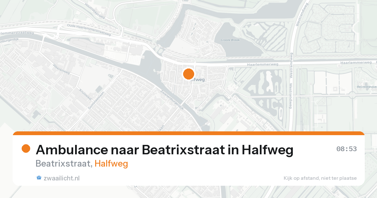 Ambulance naar Beatrixstraat in Halfweg — 14 aug 2026