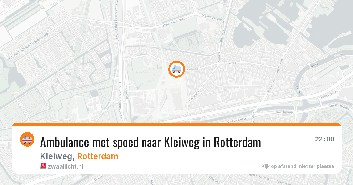 Ambulance met spoed naar Kleiweg in Rotterdam — 19 jul 2026