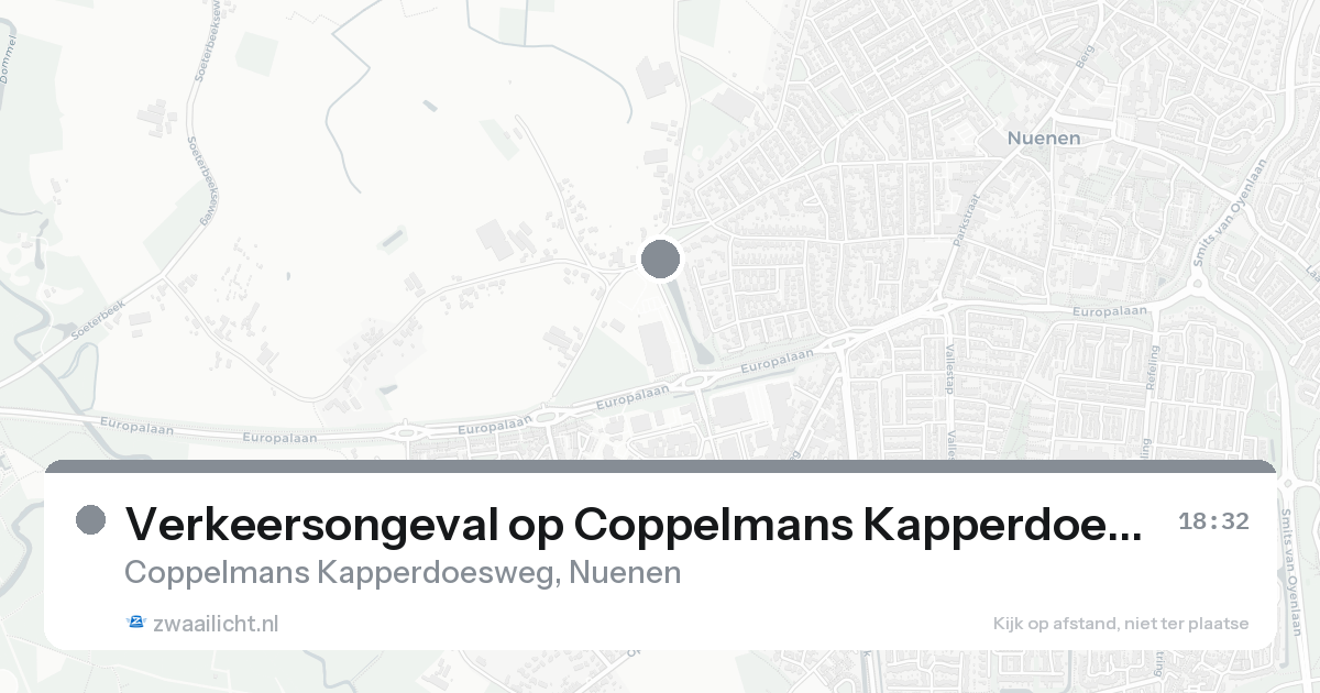 Verkeersongeval op Coppelmans Kapperdoesweg in Nuenen — 7 feb 2026