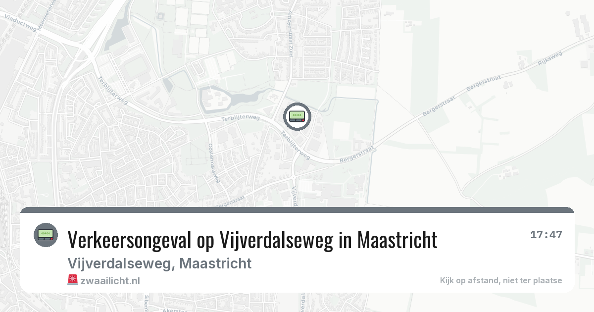 Verkeersongeval op Vijverdalseweg in Maastricht — 28 jul 2026