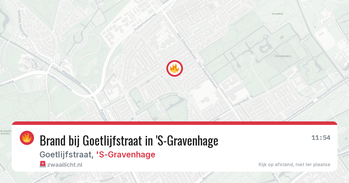 Brand bij Goetlijfstraat in 'S-Gravenhage — 1 aug 2026