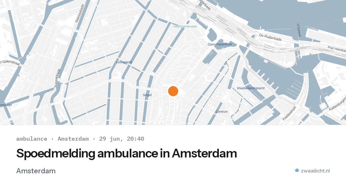 Spoedmelding ambulance in Amsterdam — 29 jun 2026