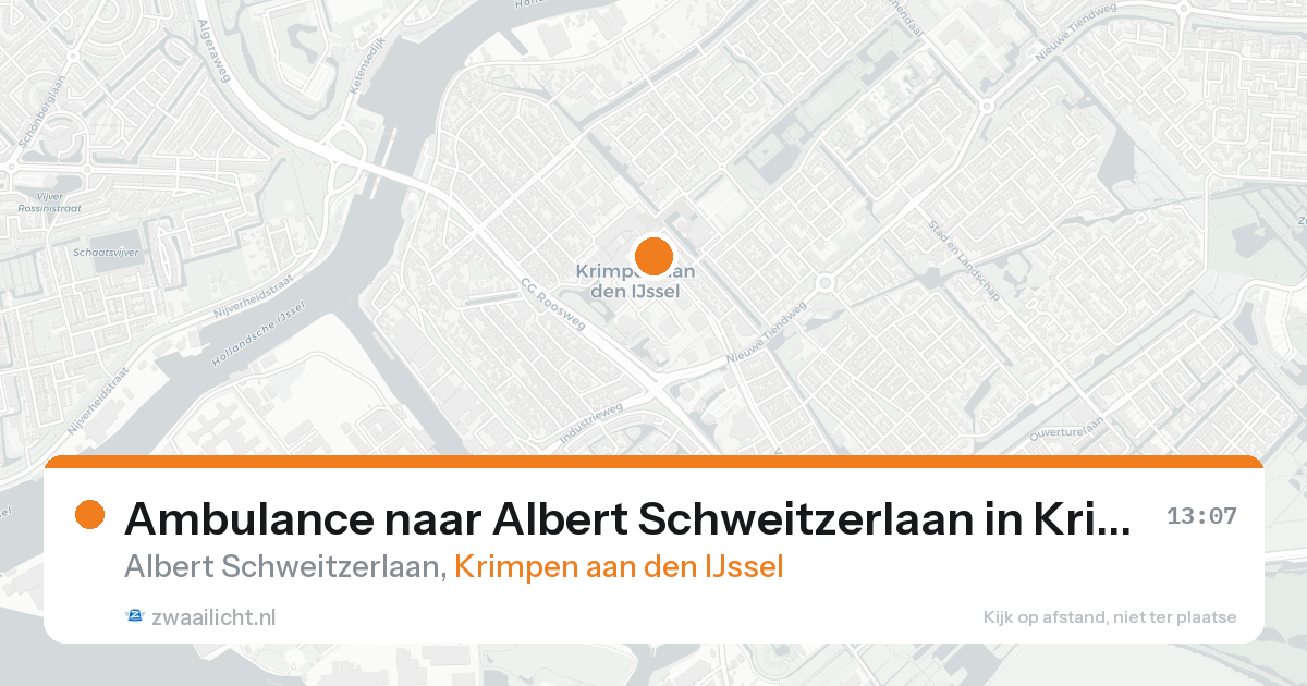 Ambulance naar Albert Schweitzerlaan in Krimpen aan den IJssel — 29 mei 2026