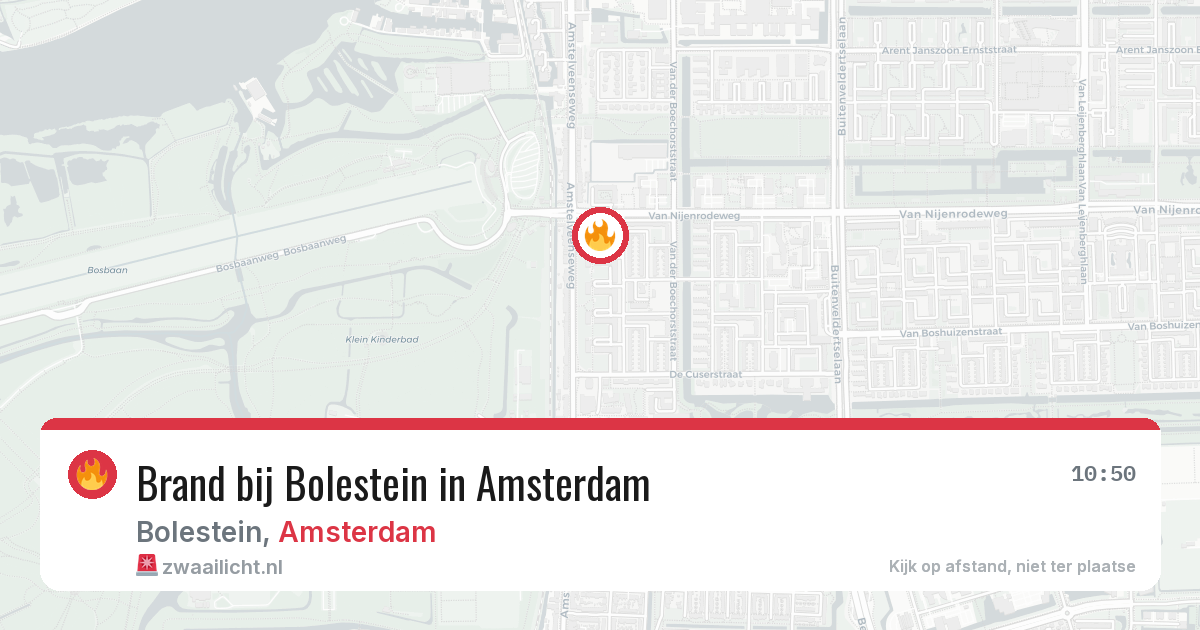 Brand bij Bolestein in Amsterdam — 2 aug 2026