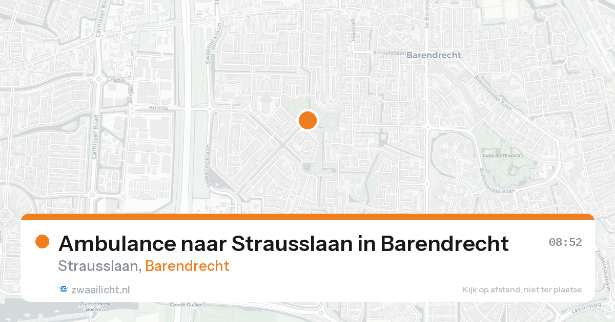 Ambulance naar Strausslaan in Barendrecht — 4 jul 2026