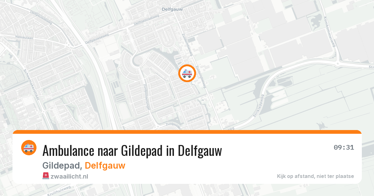 Ambulance naar Gildepad in Delfgauw — 19 mei 2026
