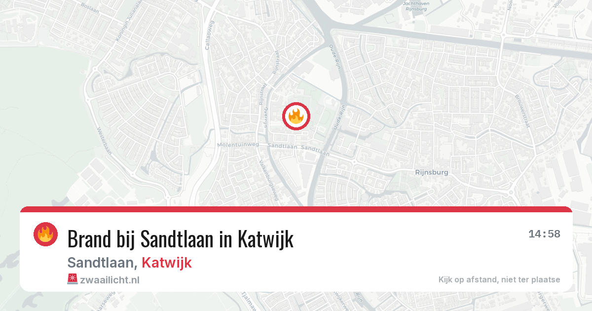 Brand bij Sandtlaan in Katwijk — 18 jun 2026