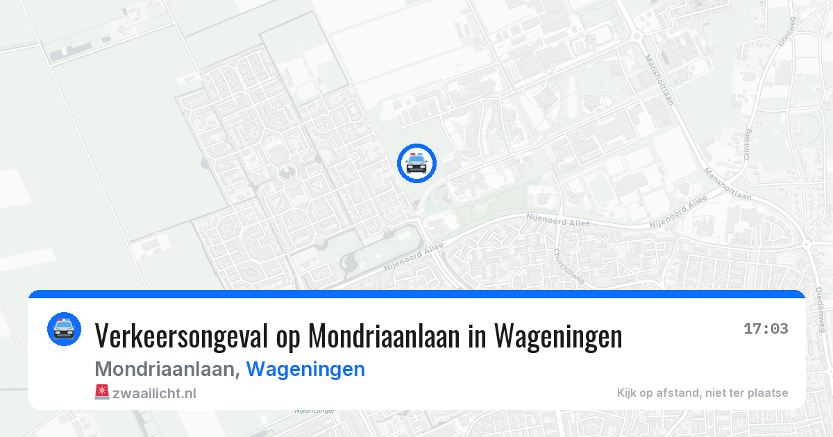 Verkeersongeval op Mondriaanlaan in Wageningen — 16 jun 2026