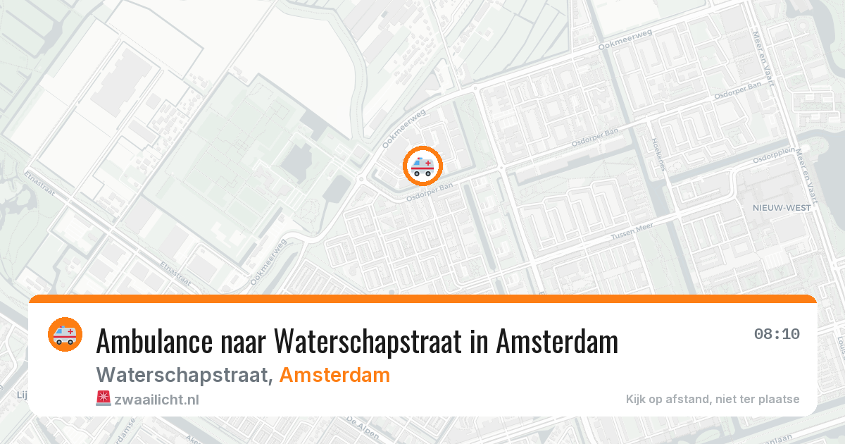 Ambulance naar Waterschapstraat in Amsterdam — 20 mrt 2026