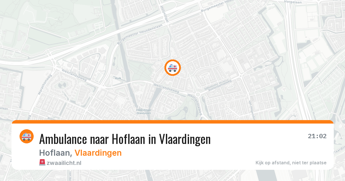 Ambulance naar Hoflaan in Vlaardingen — 9 jul 2026