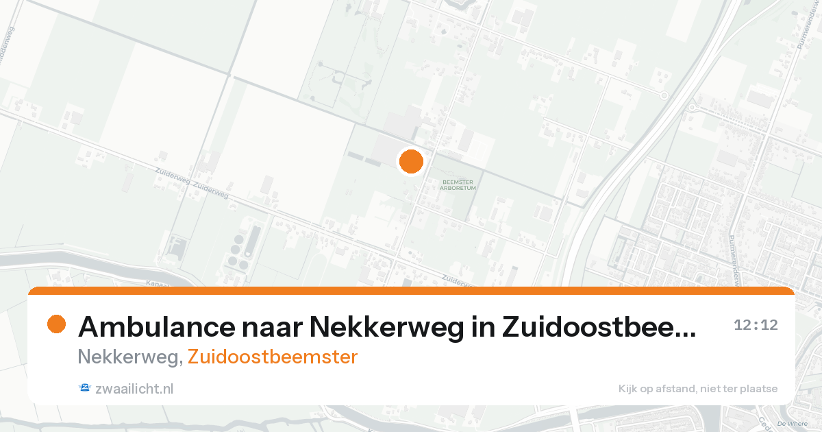 Ambulance naar Nekkerweg in Zuidoostbeemster — 22 aug 2026