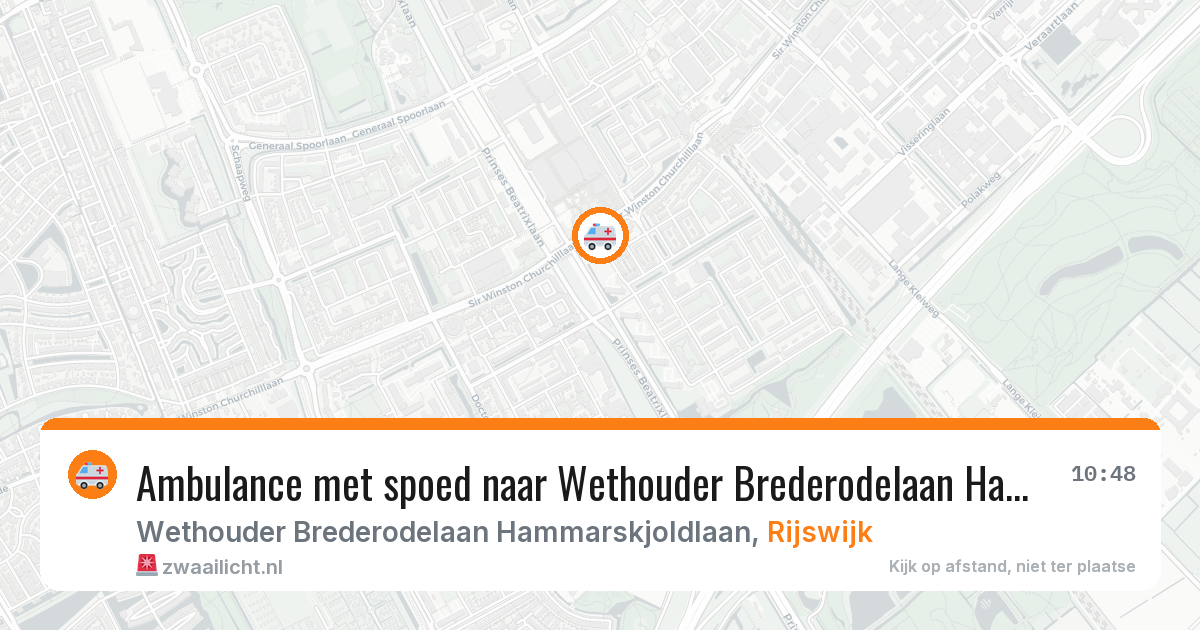Ambulance met spoed naar Wethouder Brederodelaan Hammarskjoldlaan in Rijswijk — 26 mei 2026