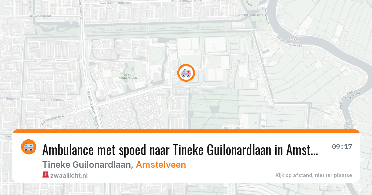 Ambulance met spoed naar Tineke Guilonardlaan in Amstelveen — 21 mrt 2026