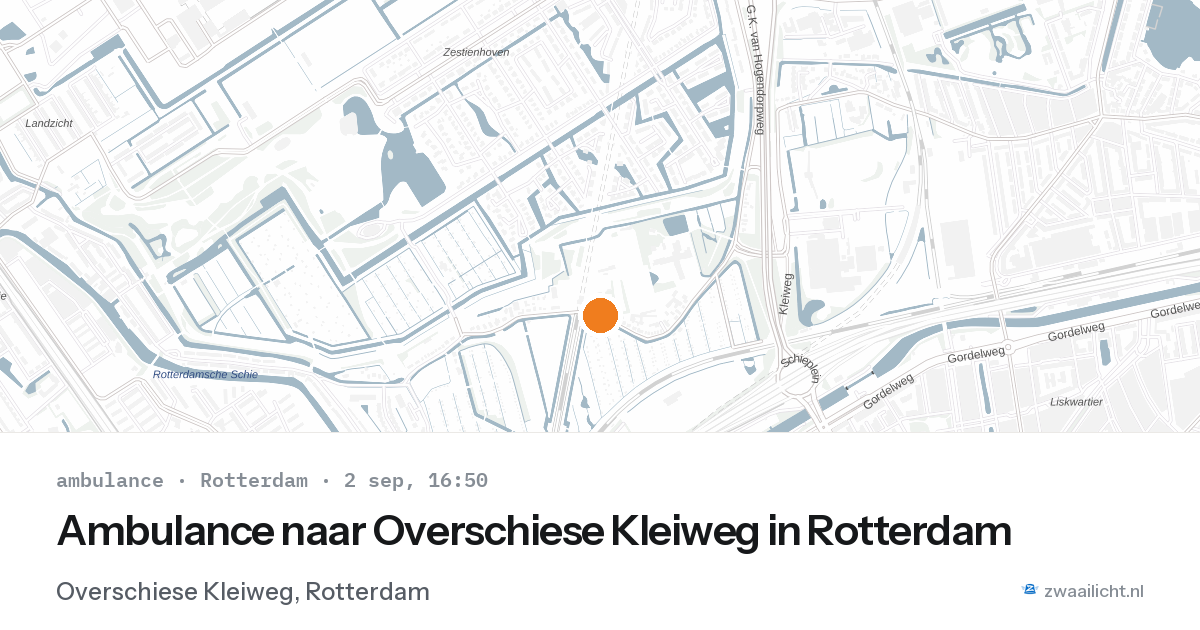 Ambulance naar Overschiese Kleiweg in Rotterdam — 2 sep 2026