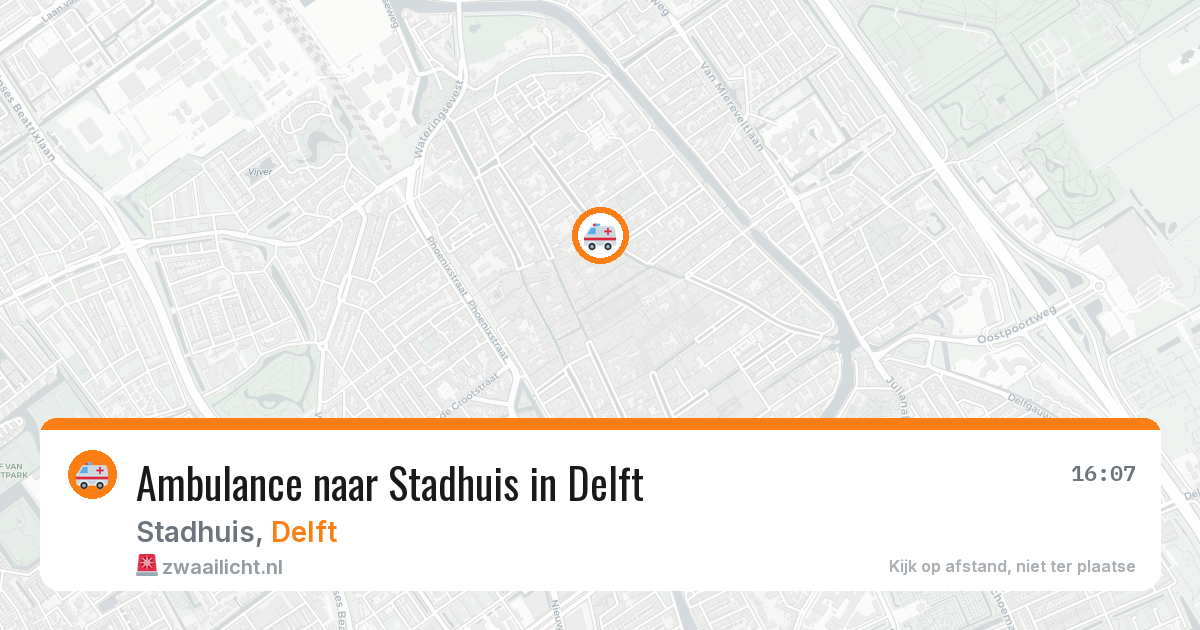 Ambulance naar Stadhuis in Delft — 27 apr 2026