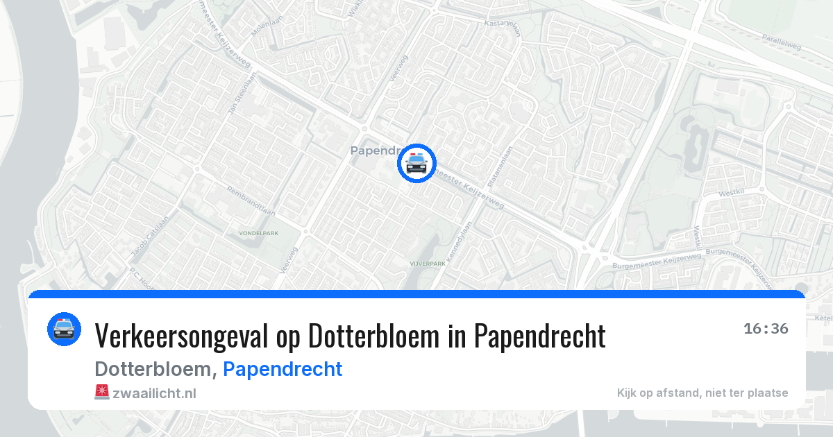 Verkeersongeval op Dotterbloem in Papendrecht — 22 apr 2026