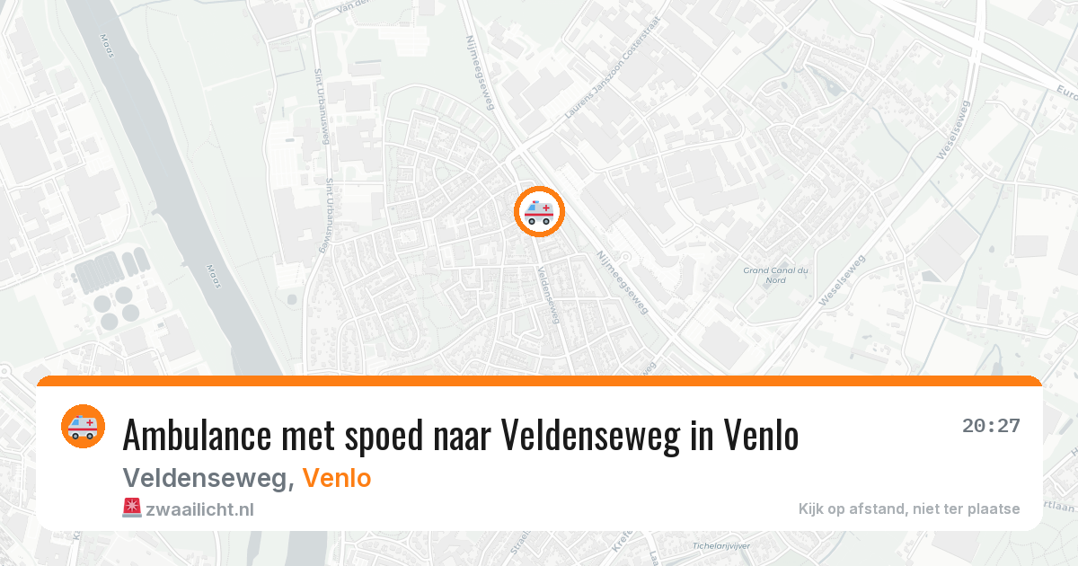 Ambulance met spoed naar Veldenseweg in Venlo — 28 mei 2026
