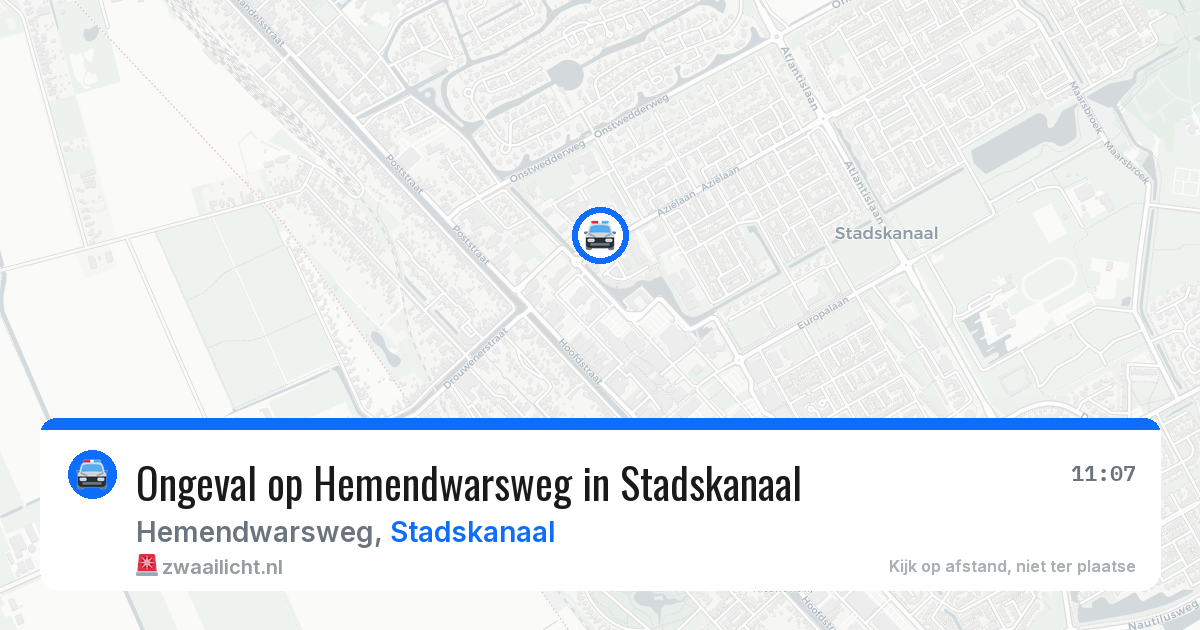 Ongeval op Hemendwarsweg in Stadskanaal — 22 apr 2026