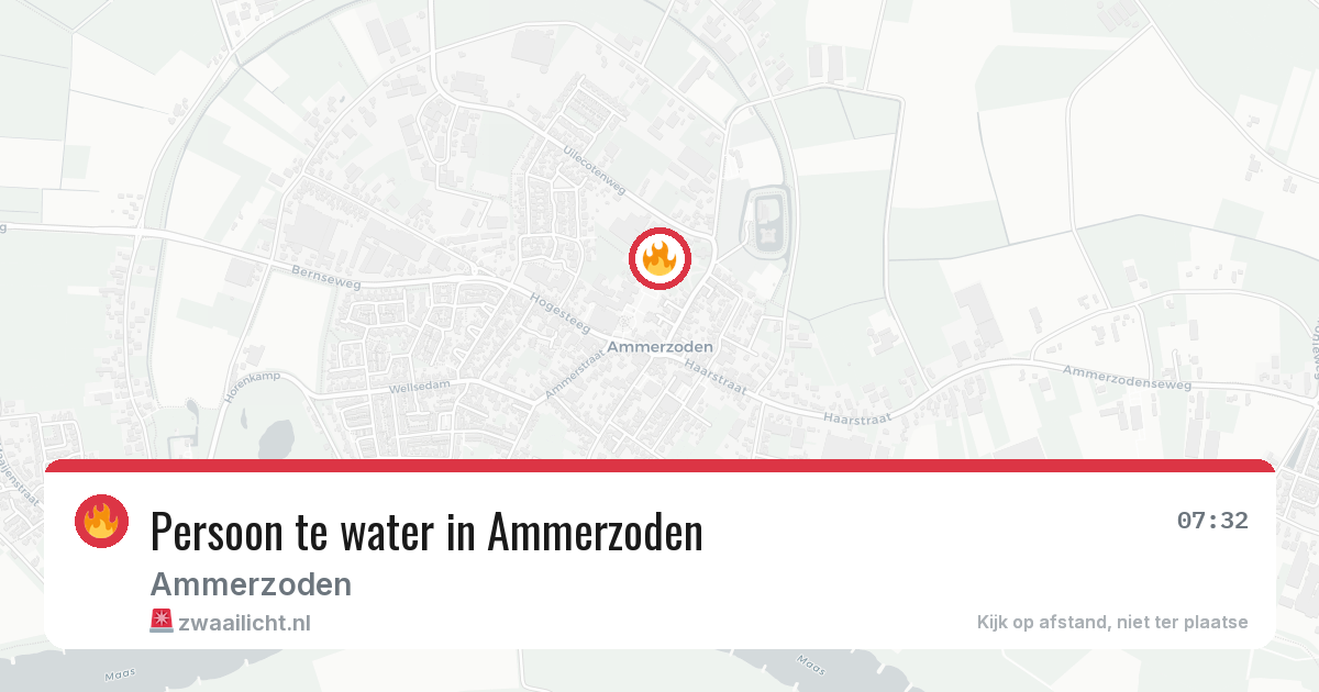Persoon te water in Ammerzoden — 12 jun 2026