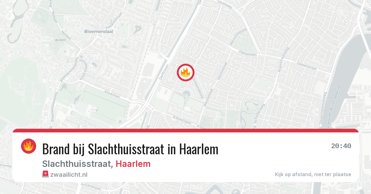 Brand bij Slachthuisstraat in Haarlem — 19 jan 2026