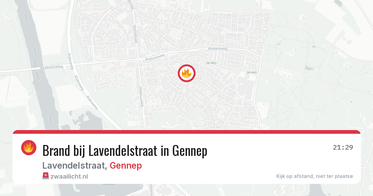 Brand bij Lavendelstraat in Gennep — 20 jun 2026