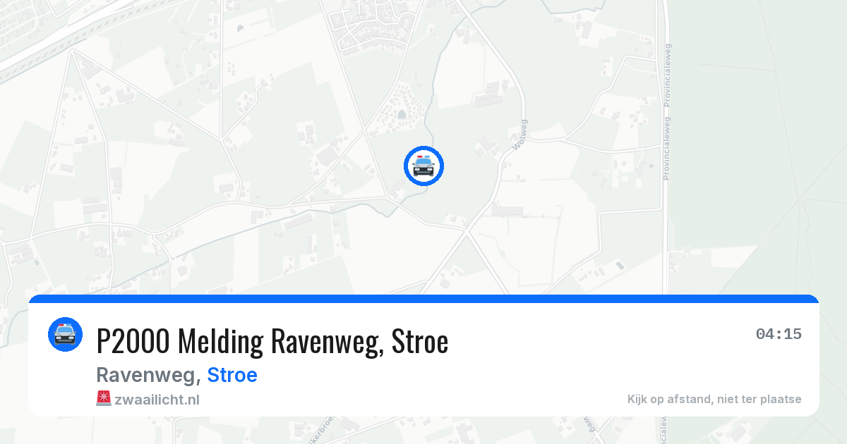 P2000 Melding Ravenweg, Stroe — 1 mrt 2026
