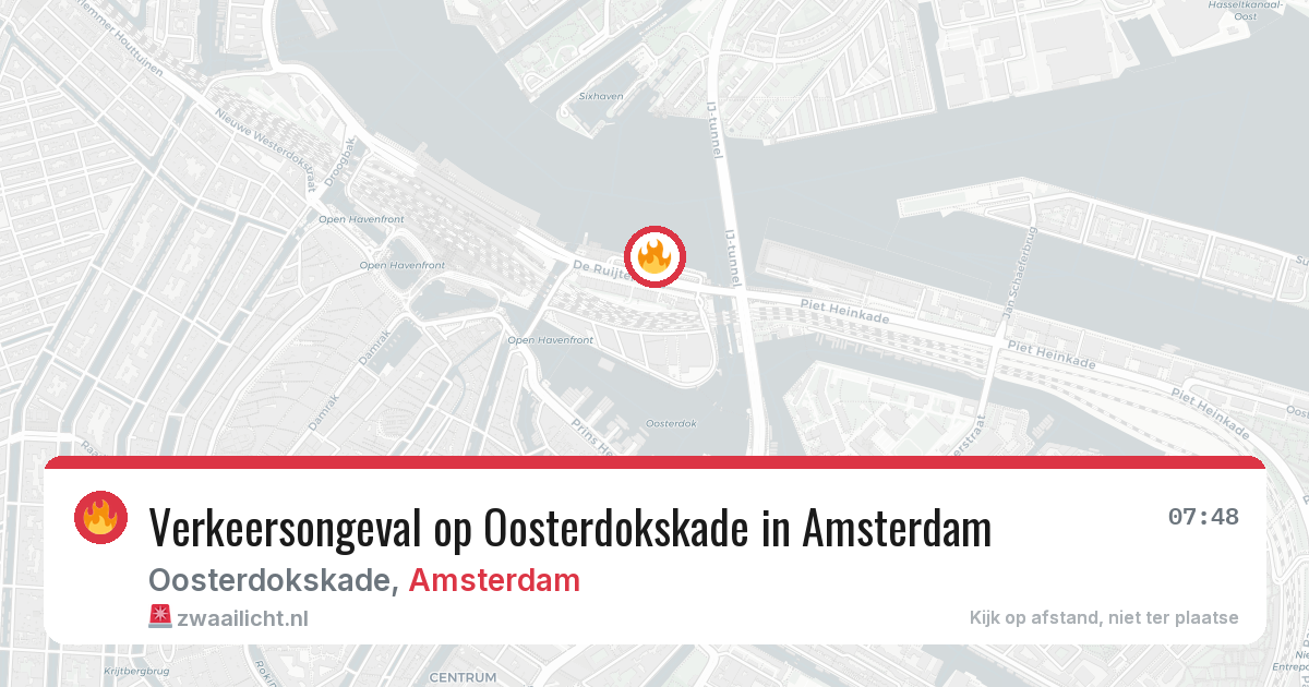 Verkeersongeval op Oosterdokskade in Amsterdam — 4 aug 2026